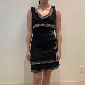 Linen women’s dress by Canadian designer, size medium, colour black
